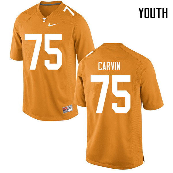 Youth #75 Jerome Carvin Tennessee Volunteers College Football Jerseys Sale-Orange - Click Image to Close